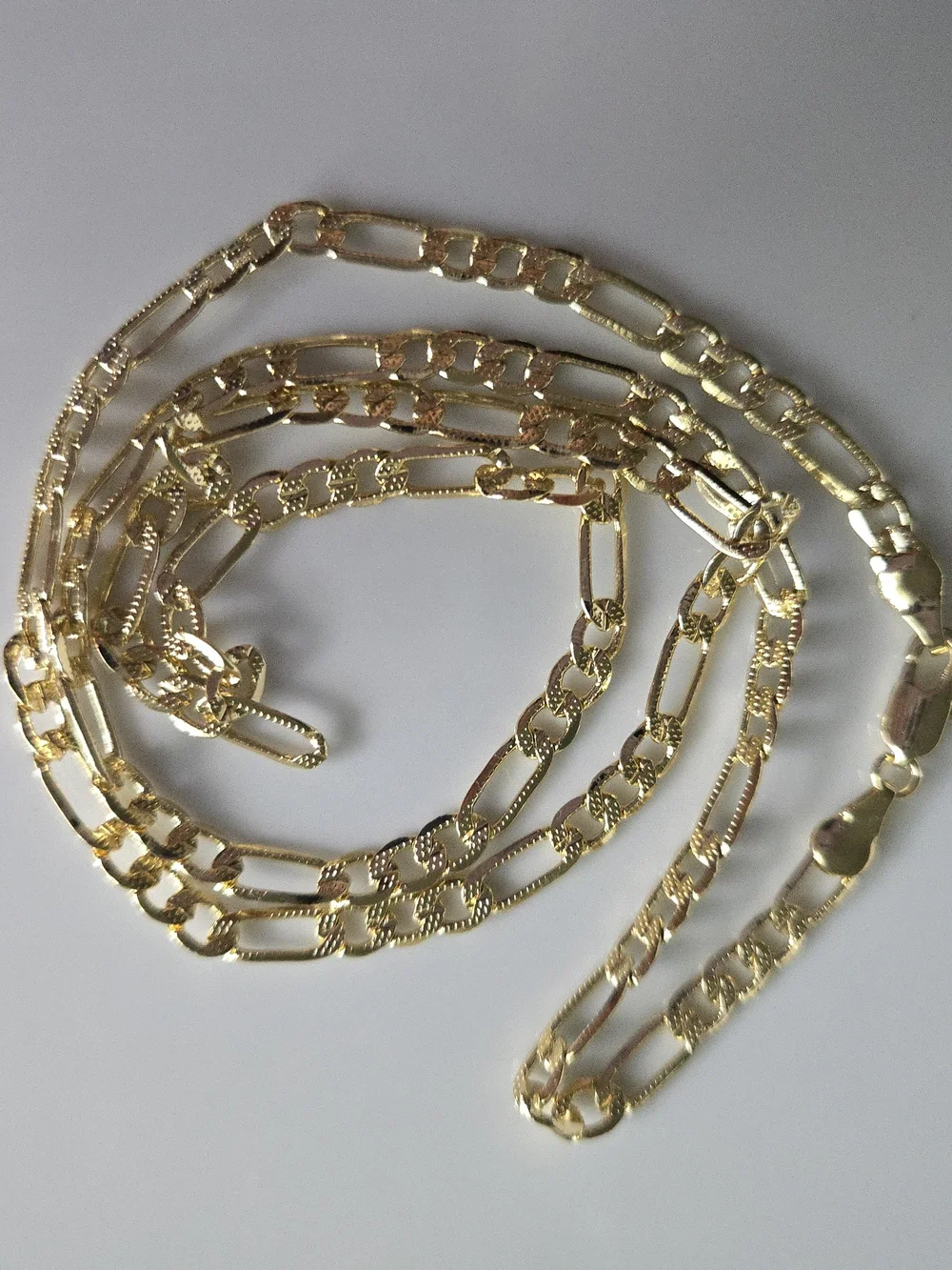 14k Gold Plated Gold Figaro Chain Necklace